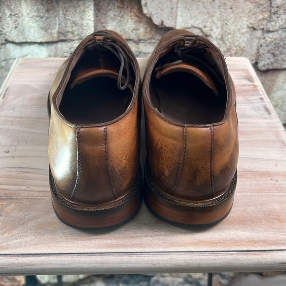 Aston Grey Mens Lace Up Oxford Cognac LEU 11.5 Leather Uppers Lining S16 - Picture 3 of 5